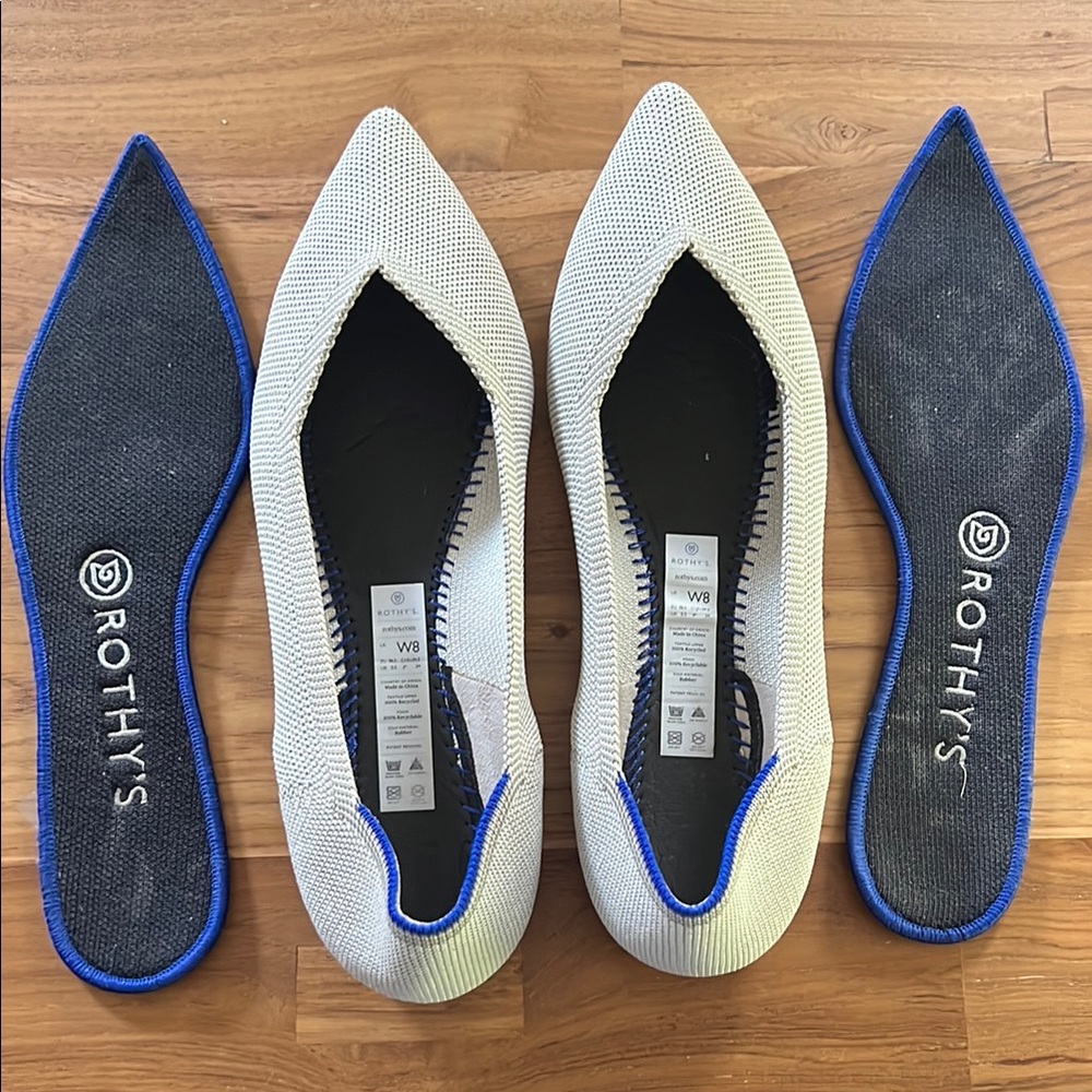 Rothy's The Point Light Grey Size 8 EUC - Picture 3 of 5
